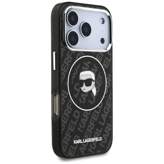 Karl Lagerfeld IML Karl Head Logo MagSafe Case за iPhone 17 Pro Max - черен