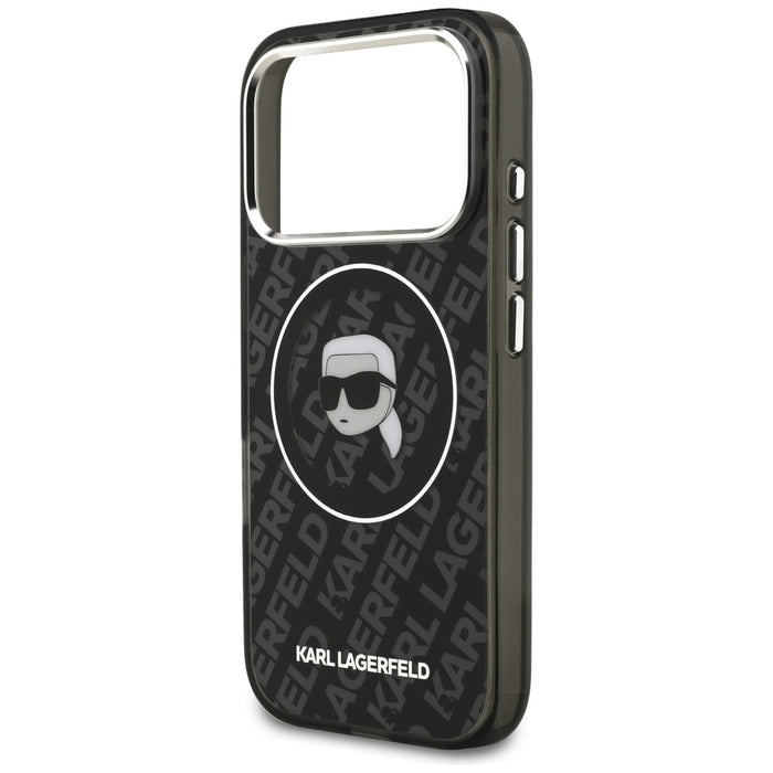 Karl Lagerfeld IML Karl Head Logo MagSafe Case за iPhone 17 Pro Max - черен