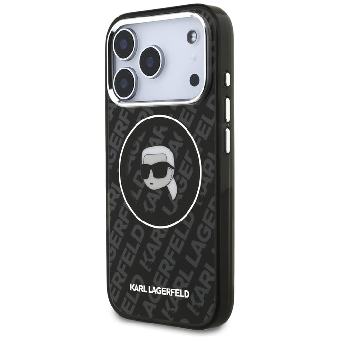 Karl Lagerfeld IML Karl Head Logo MagSafe Case за iPhone 17 Pro Max - черен
