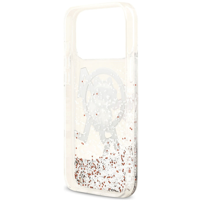Karl Lagerfeld Liquid Glitter Choupette Logo MagSafe Case за iPhone 17 Pro Max - прозрачен