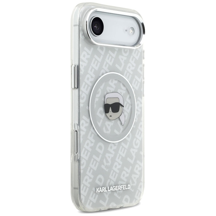 Karl Lagerfeld IML Karl Head Logo MagSafe Air Case за iPhone - сив