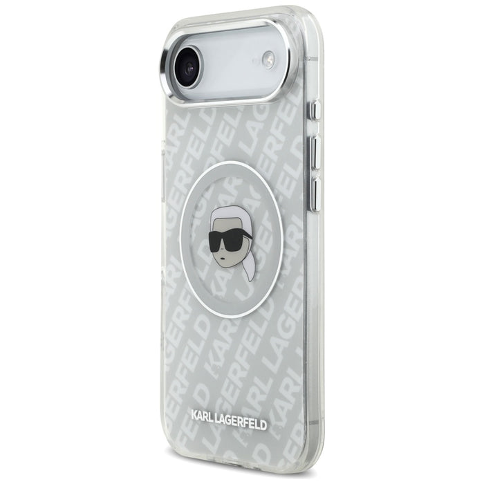 Karl Lagerfeld IML Karl Head Logo MagSafe Air Case за iPhone - сив