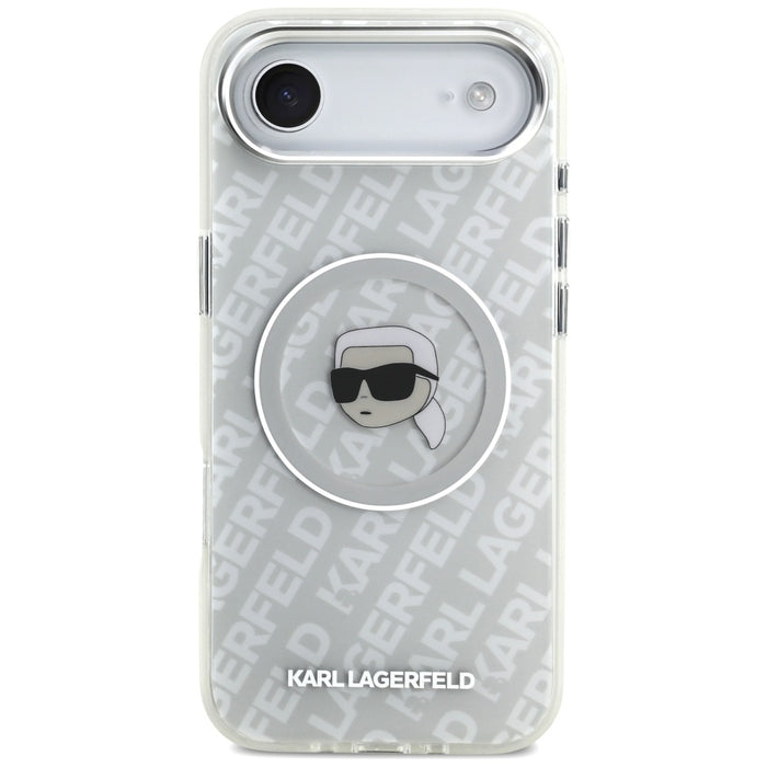 Karl Lagerfeld IML Karl Head Logo MagSafe Air Case за iPhone - сив
