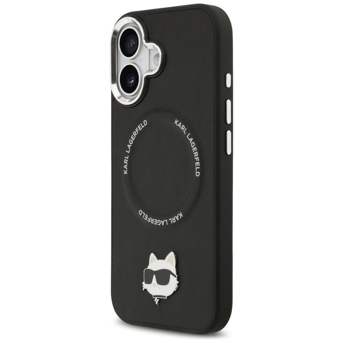 Karl Lagerfeld Choupette Pin MagSafe Case за iPhone 17 - черен