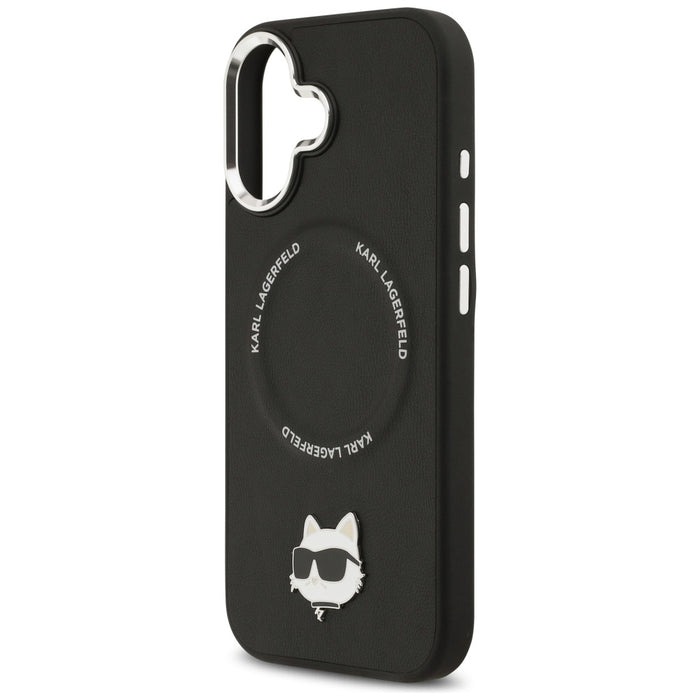 Karl Lagerfeld Choupette Pin MagSafe Case за iPhone 17 - черен