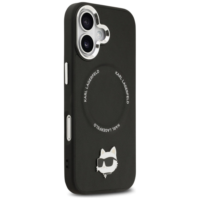 Karl Lagerfeld Choupette Pin MagSafe Case за iPhone 17 - черен
