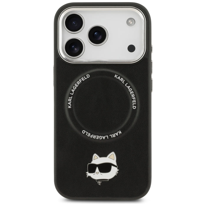 Karl Lagerfeld Choupette Pin MagSafe Case за iPhone 17 Pro - черен