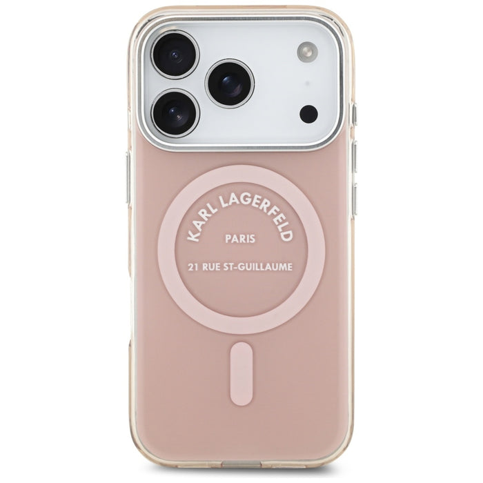 Karl Lagerfeld IML Karl RSG Logo MagSafe Case за iPhone 17 Pro - розов