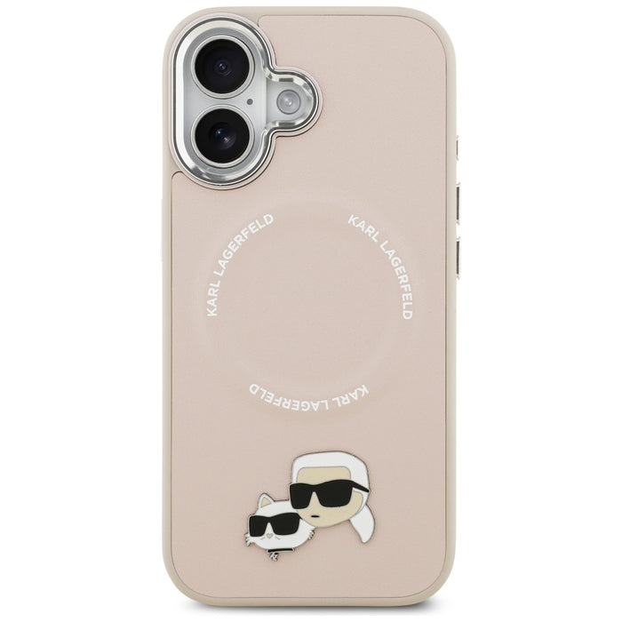 Karl Lagerfeld Karl & Choupette Pins MagSafe Case за iPhone 17 Pink