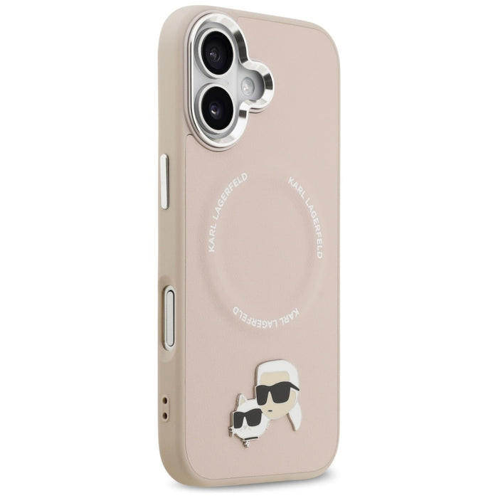 Karl Lagerfeld Karl & Choupette Pins MagSafe Case за iPhone 17 Pink