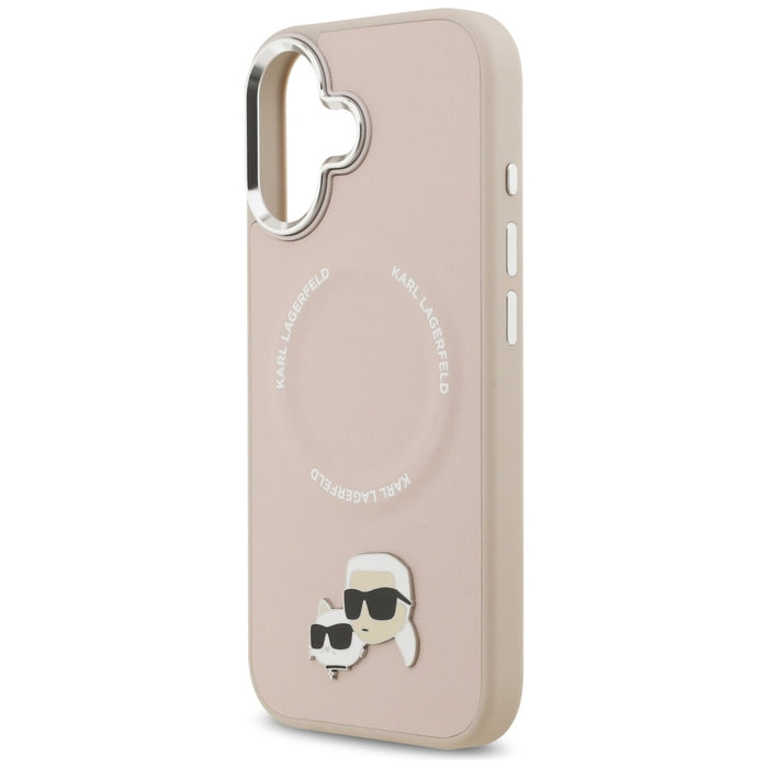 Karl Lagerfeld Karl & Choupette Pins MagSafe Case за iPhone 17 Pink