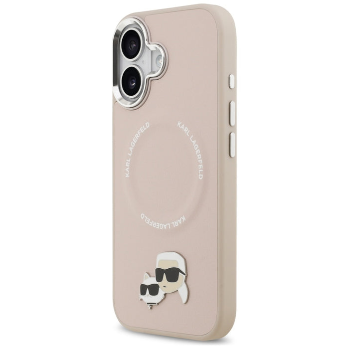 Karl Lagerfeld Karl & Choupette Pins MagSafe Case за iPhone 17 Pink
