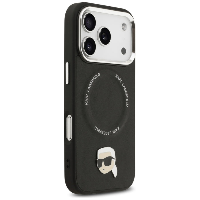 Калъф Karl Lagerfeld Karl Pin MagSafe за iPhone 17 Pro - черен