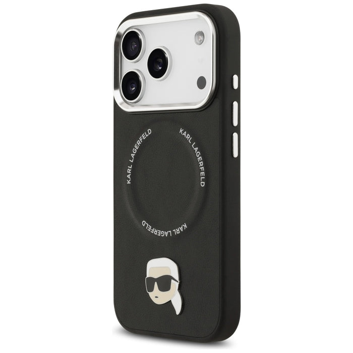 Калъф Karl Lagerfeld Karl Pin MagSafe за iPhone 17 Pro Max - черен