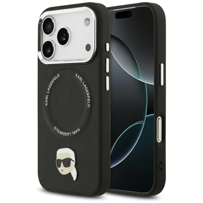 Калъф Karl Lagerfeld Karl Pin MagSafe за iPhone 17 Pro Max - черен