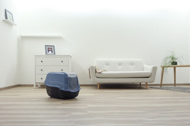 KERBL Emma Eco Black and Blue - Покрита котешка тоалетна - 57x39x41 cm