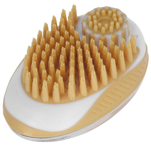 Четка за баня KERBL MagicBrush за кучета и котки с контейнер 100 ml - 11,5x7,5 cm