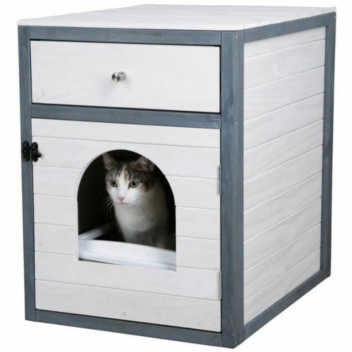 Пясъчник за Котки Kerbl Син Бял Пластмаса