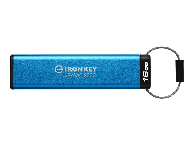 KINGSTON 16GB USB-C IronKey Keypad 200C FIPS 140-3 Lvl 3 Предстоящ AES-256