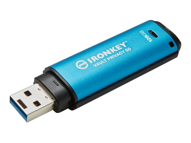 KINGSTON 128GB IronKey Vault Privacy 50 USB AES-256 Криптиран FIPS 197