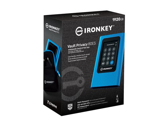 KINGSTON 1920GB IronKey Vault Privacy 80 XTS-AES 256-bit Encrypted External SSD