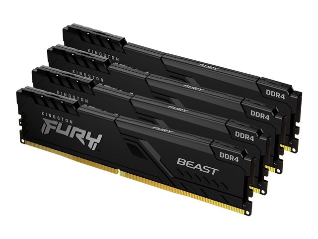 KINGSTON 64GB 3200MHz DDR4 CL16 DIMM Комплект от 4 1Gx8 FURY Beast Черен