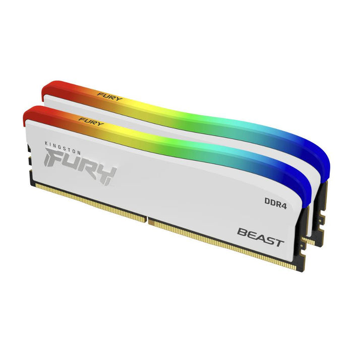 Памет Kingston FURY Beast White RGB 16GB(2x8GB) DDR4 3600MHz KF436C17BWAK2/16