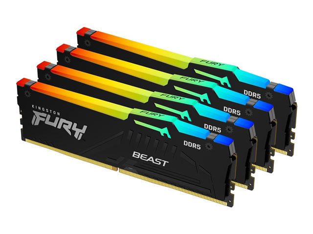 KINGSTON FURY Beast 128GB 5200MT/s DDR5 CL40 DIMM комплект от 4 RGB XMP
