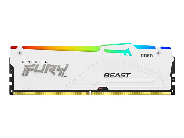 KINGSTON FURY Beast 128GB 5600MT/s DDR5 CL40 DIMM комплект от 4 бели RGB XMP