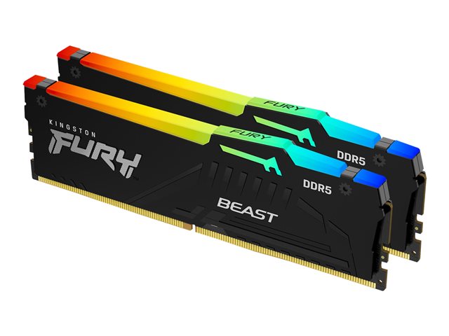 KINGSTON 16GB 6000MT/s DDR5 CL30 DIMM комплект от 2 FURY Beast RGB XMP