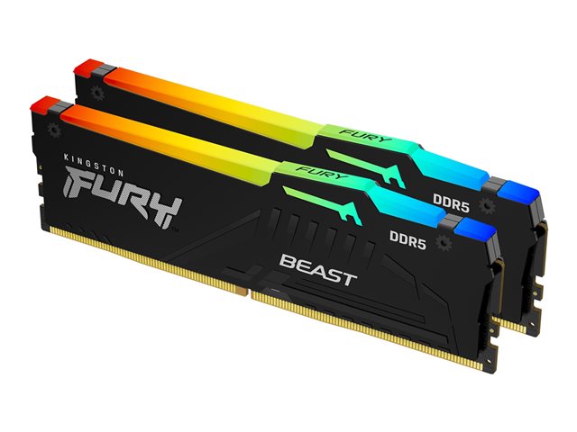 KINGSTON 32GB 6400MT/s DDR5 CL32 DIMM комплект от 2 FURY Beast RGB XMP