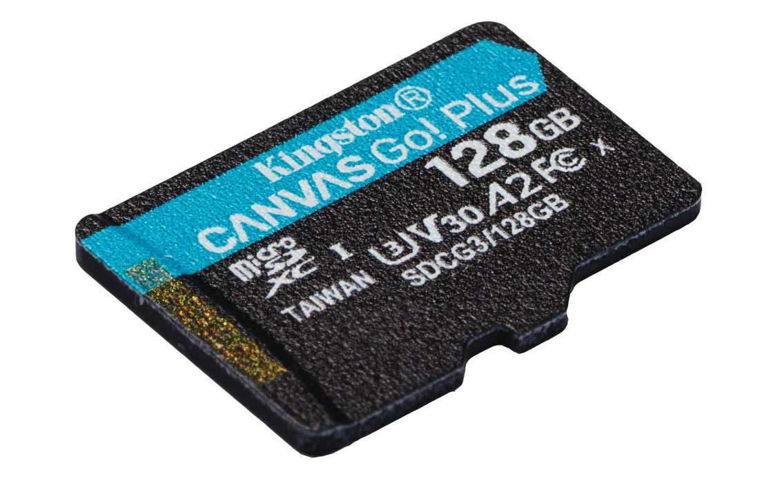 KINGSTON 128GB microSDXC Canvas Go Plus 170R A2 U3 V30 единичен пакет без ADP