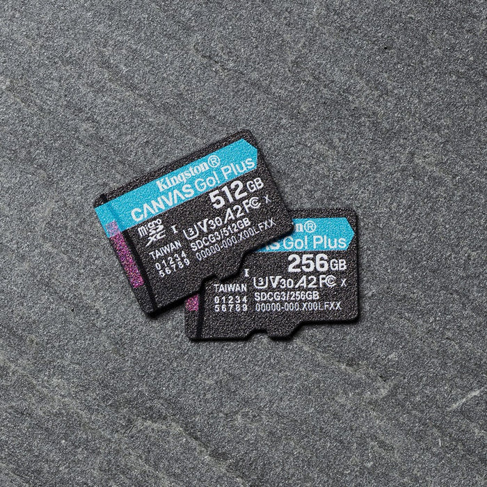 KINGSTON 256GB microSDXC Canvas Go Plus 170R A2 U3 V30 единичен пакет без ADP