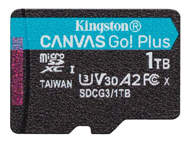 KINGSTON 1TB microSDXC Canvas Go Plus 170R A2 U3 V30 Единична опаковка без ADP