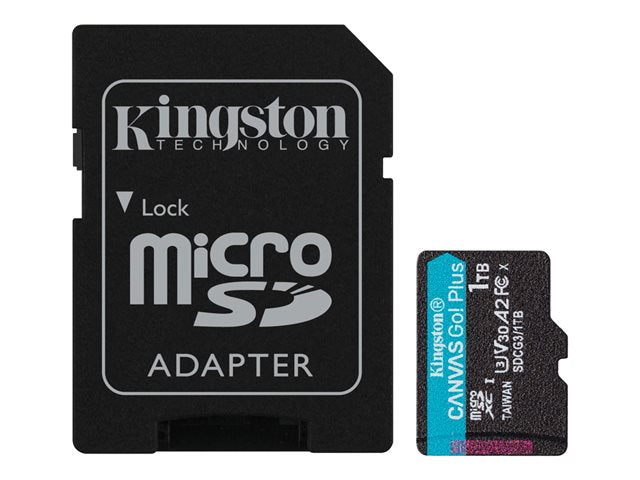 KINGSTON 1TB microSDXC Canvas Go Plus 170R A2 U3 V30 карта + ADP