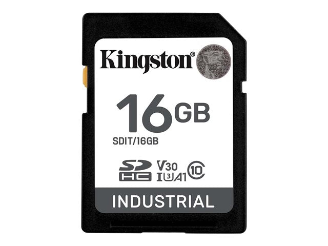 KINGSTON 16GB SDHC Industrial -40C до 85C C10 UHS-I U3 V30 A1 pSLC