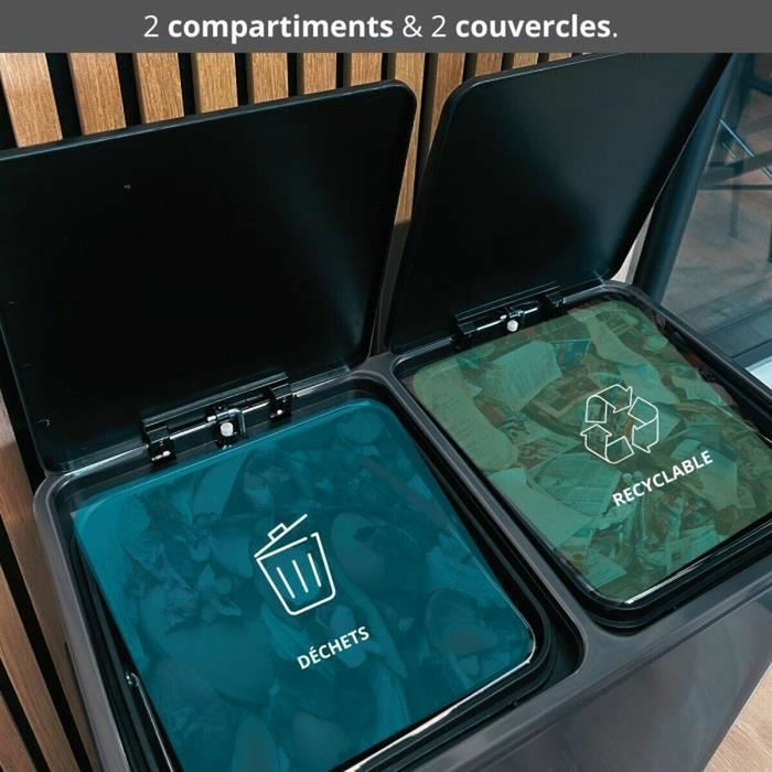 Кошче за боклук Kitchen Move Сив Неръждаема стомана 60 L