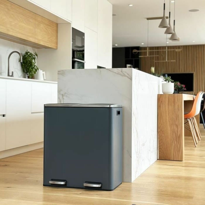 Кошче за боклук Kitchen Move Сив Неръждаема стомана 60 L