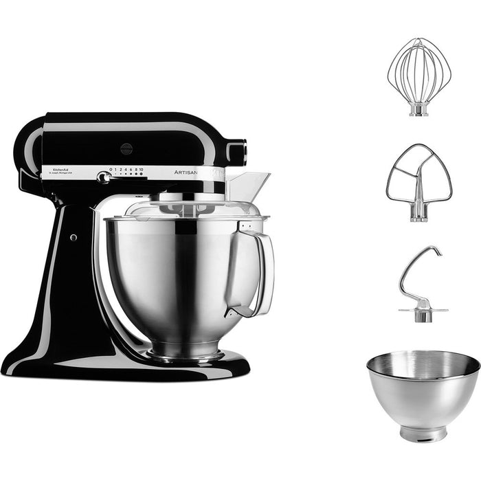 Кухненски робот KitchenAid Artisan 5KSM185PS 300 W 4.8 L черен