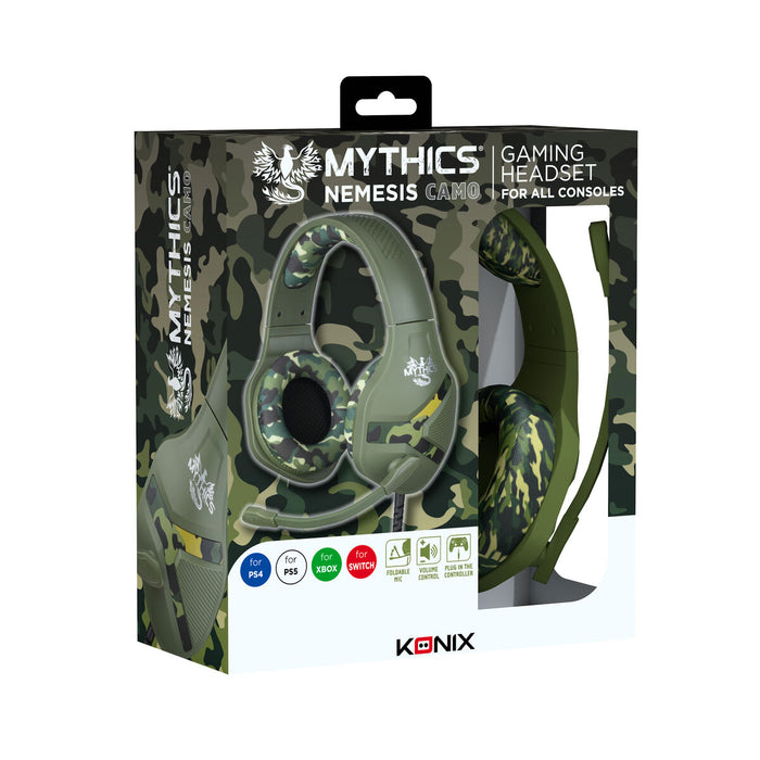 Слушалки с микрофон KONIX KX MY UNIV NEMESIS CAMO Черен Многоцветен