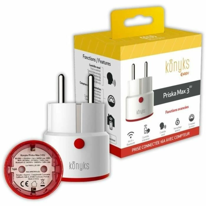 Щепсел с разходомер Konyks Priska - Max 3 EU Bluetooth Wi-Fi 16 A