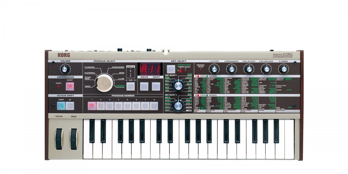 Korg microKORG MK1 - аналогов синтезатор с вокодер, сив