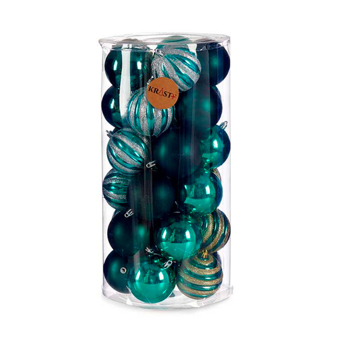 Комплект Коледни Топки Krist+ HM20077-043/079 HM20077-043/079 Син PVC (4 броя)