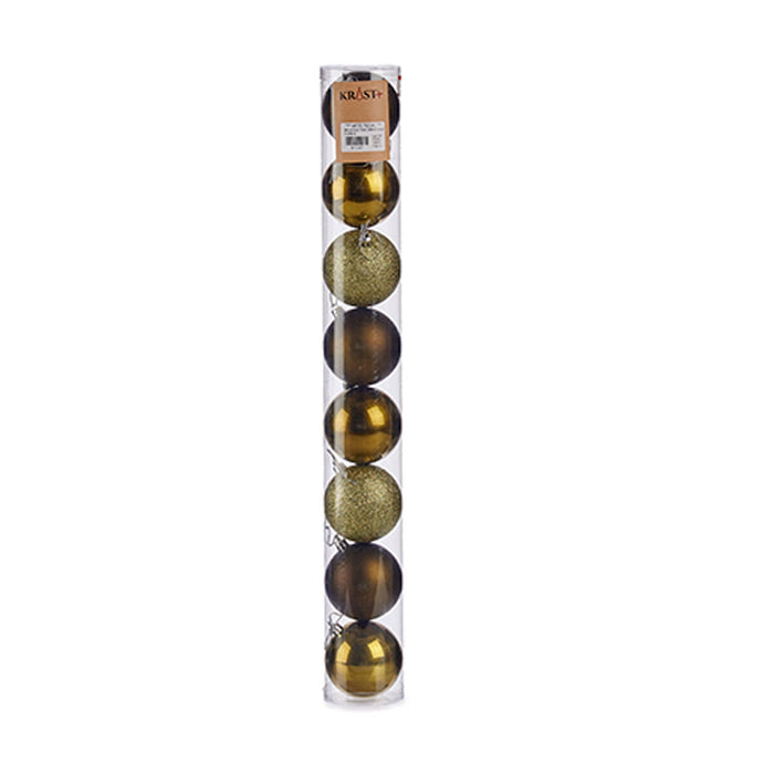 Комплект Коледни Топки Krist+ HM20302-073 HM20302-073 Зелен Пластмаса Ø 7 cm (24 броя)
