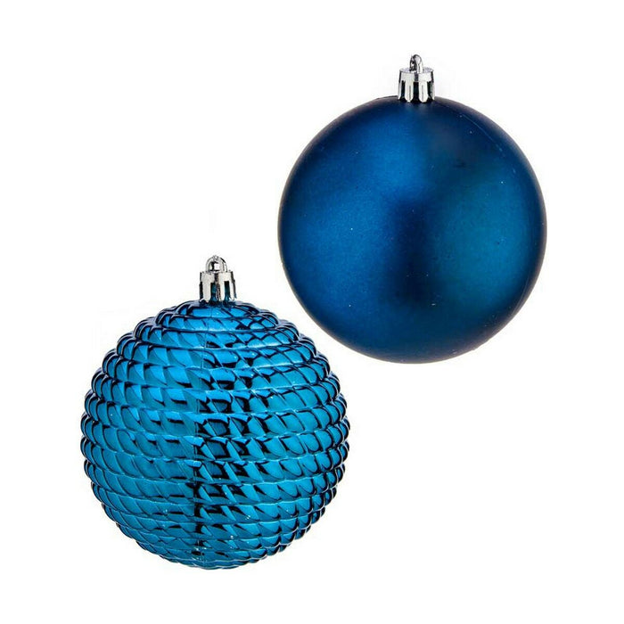 Комплект Коледни Топки Krist+ 00927 00927 Син Пластмаса Ø 8 cm (6 броя)