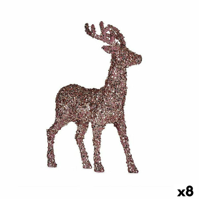 Коледен елен Krist+ R201-068Z-2 R201-068Z-2 Розов Златен Коледен елен 15 x 45 x 30 cm Пурпурин (8 броя)