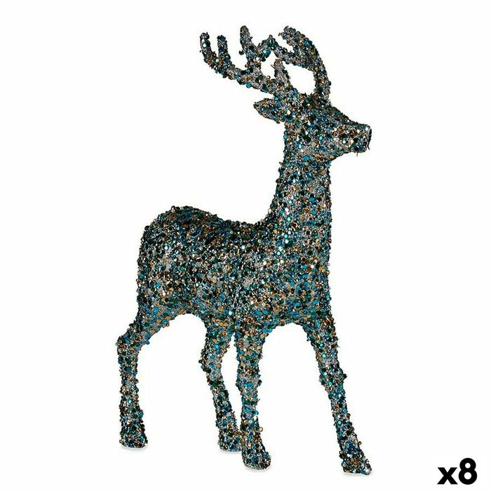 Коледен елен Krist+ R201-068Z-6 R201-068Z-6 Син Златен Коледен елен 15 x 45 x 30 cm Пурпурин (8 броя)