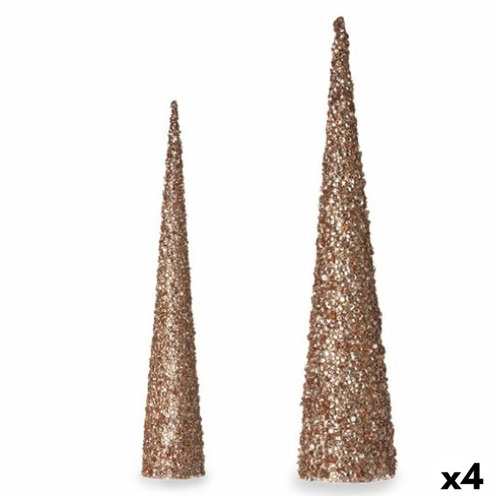 Коледна Украса Krist+ 193YYX38-MNCA-3 193YYX38-MNCA-3 Бронз Златен Конуси 9,5 x 60 x 9,5 cm пайети (4 броя)