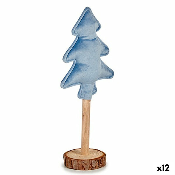 Коледно дърво Krist+ 19AQ1341-B 19AQ1341-B Син полиестер Дървен 9,5 x 32 x 13 cm (12 броя)