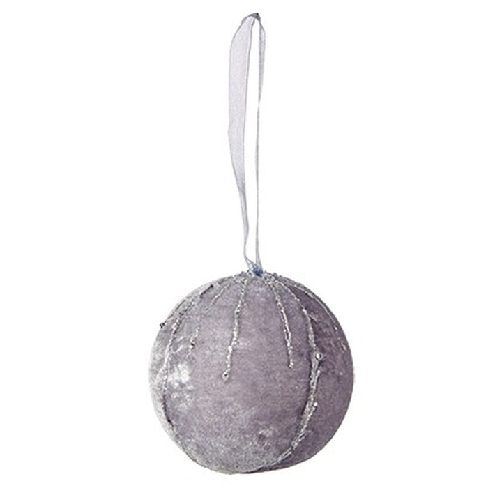 Комплект Коледни Топки Krist+ 19A5458-1G 19A5458-1G Сребрист полиестер (6 броя)